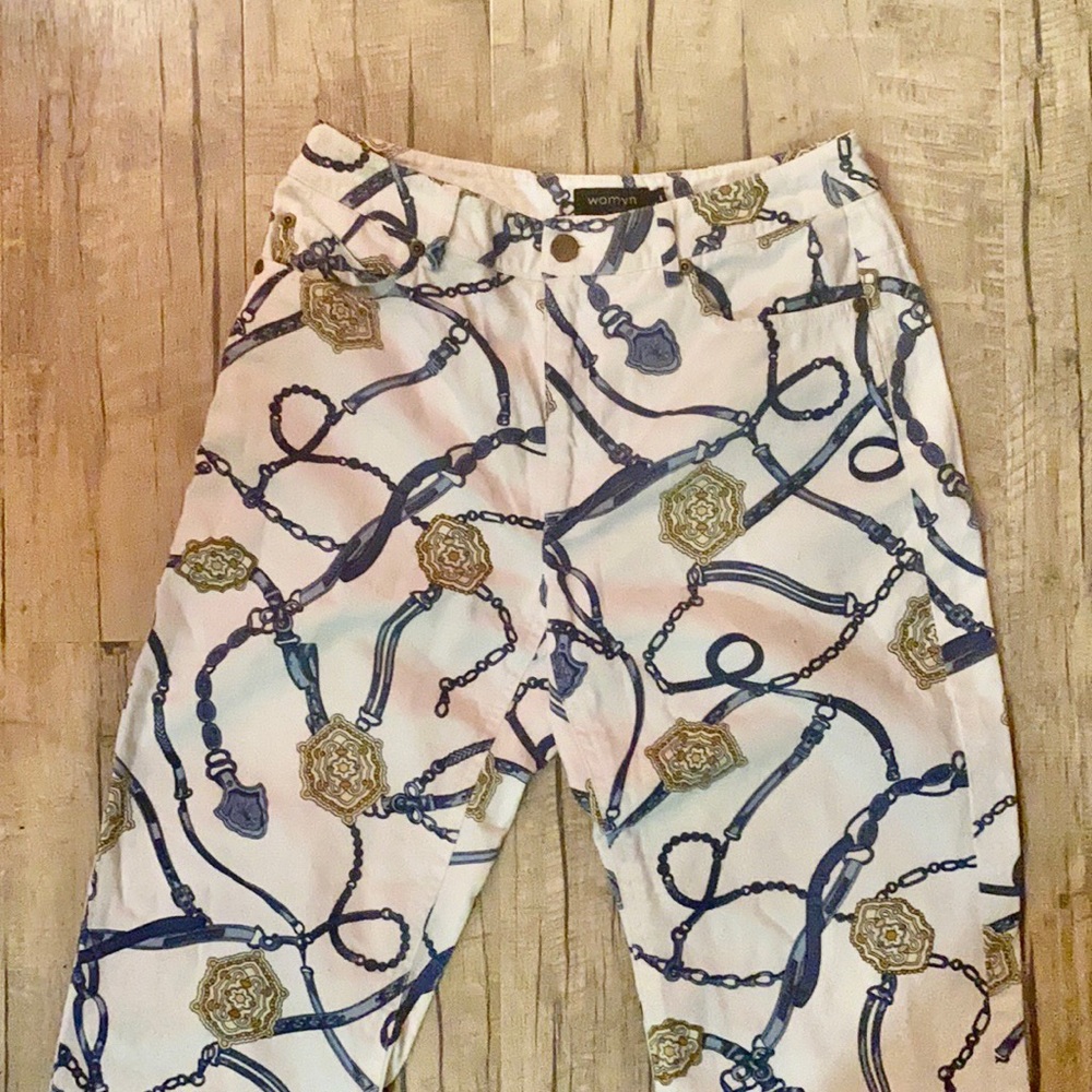 Y2K Chain Print Trousers